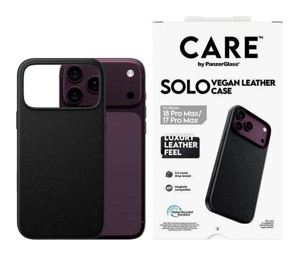 PanzerGlass CARE™ Solo Vegan Leather iPhone 18 Pro Max /17 Pro Max Black - 1604024 - zdjęcie 3